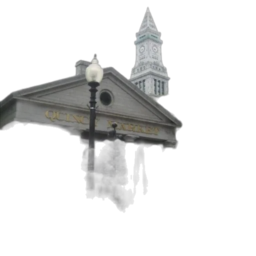 umbrella, building, 3d render, photorealistic transparent PNG cut-out
