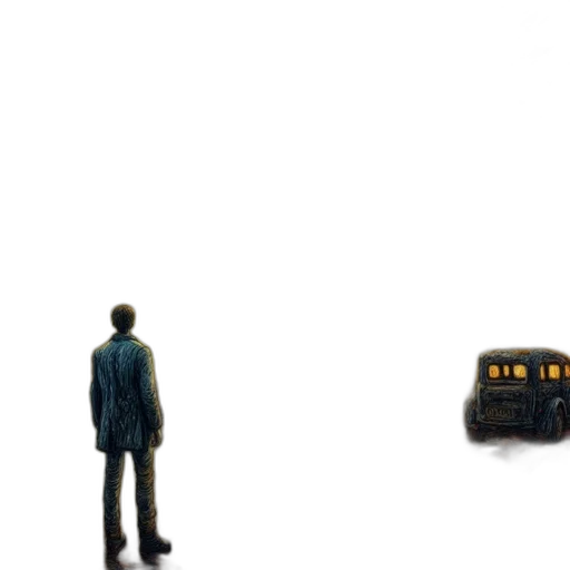 robot, jacket, car, staff transparent PNG cut-out
