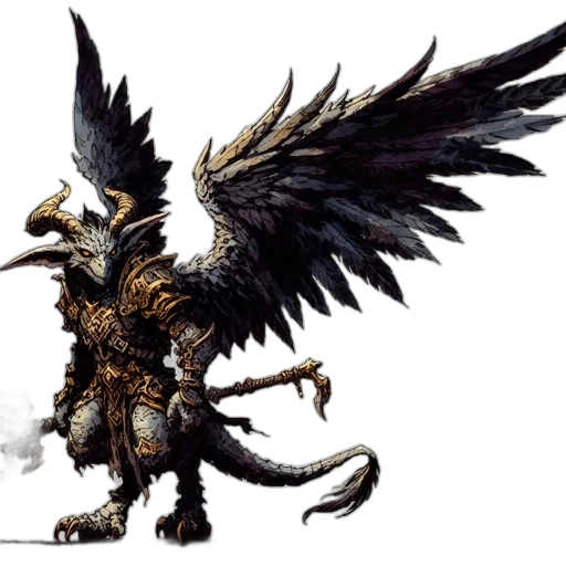 dragon, creature, animal, staff transparent PNG cut-out