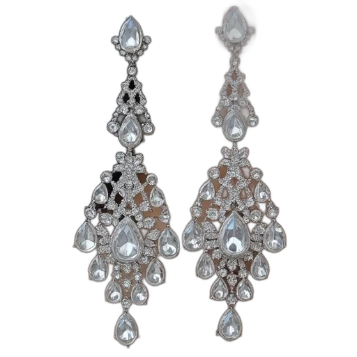 jewelry, silver, cubice, marquis transparent PNG cut-out