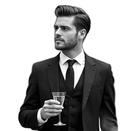 jacket, face, staff, photorealistic transparent PNG cut-out