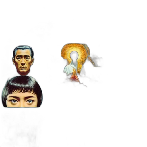 face, staff, umbrella, mask transparent PNG cut-out