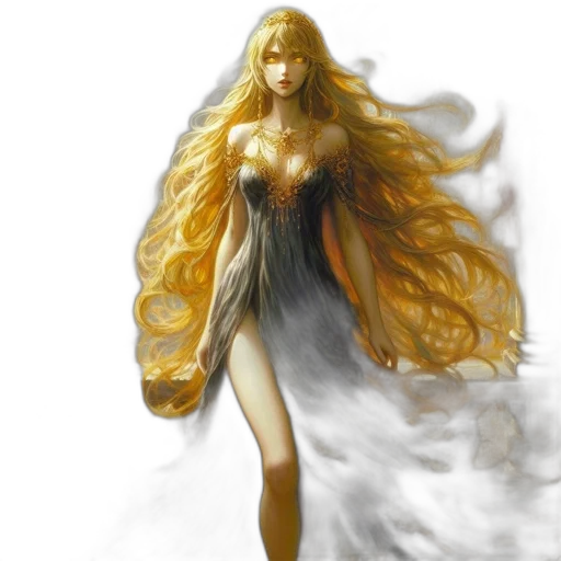 dress, fantasy art, concept art, comic book art transparent PNG cut-out