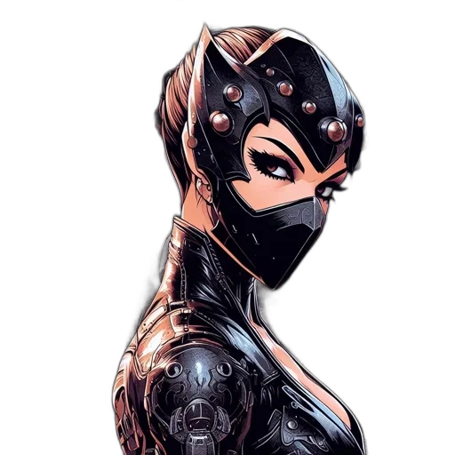 mask, face, comic book art, concept art transparent PNG cut-out