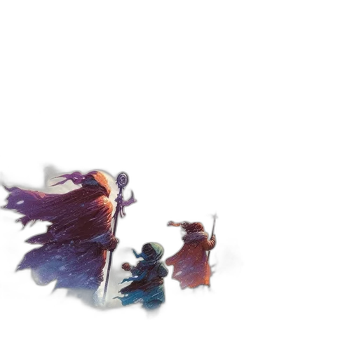 dragon, crown, staff, sword transparent PNG cut-out