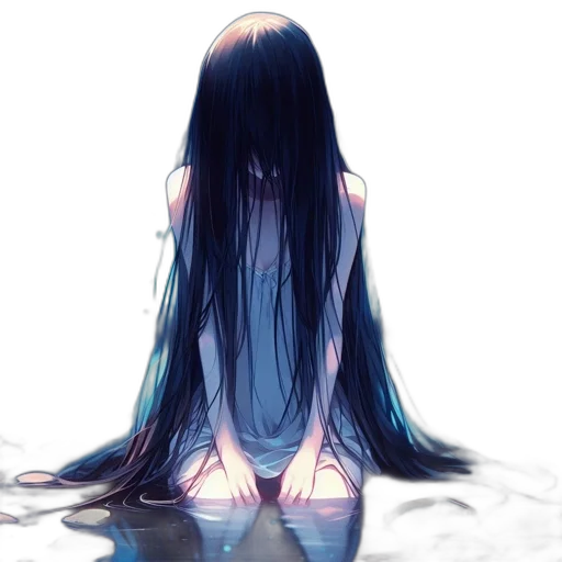 hair, dress, creature, mask transparent PNG cut-out