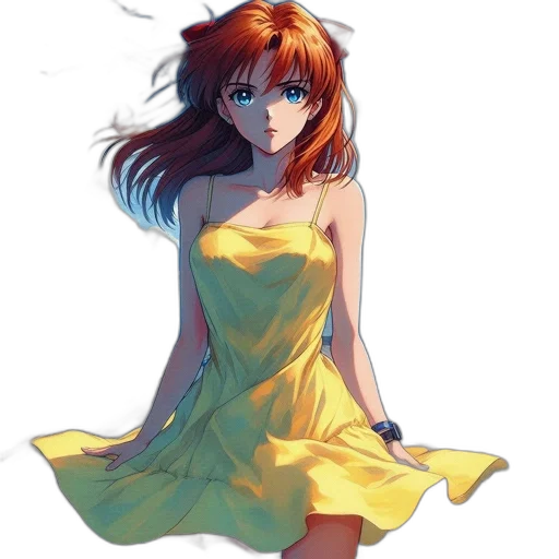 dress, crown, anime, watercolor transparent PNG cut-out