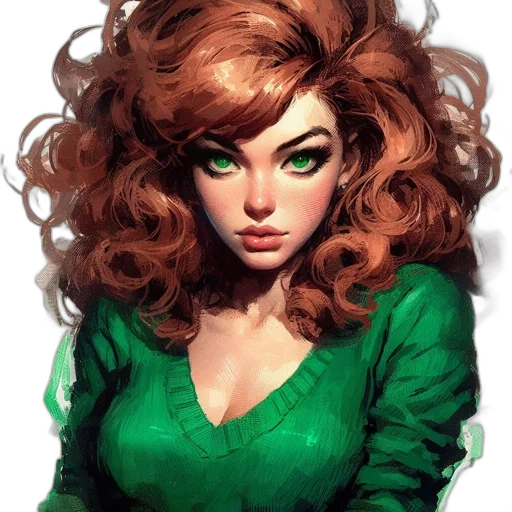 hair, dress, photorealistic, fantasy art transparent PNG cut-out