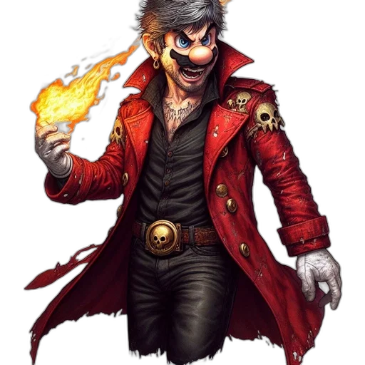 jacket, staff, concept art, fantasy art transparent PNG cut-out