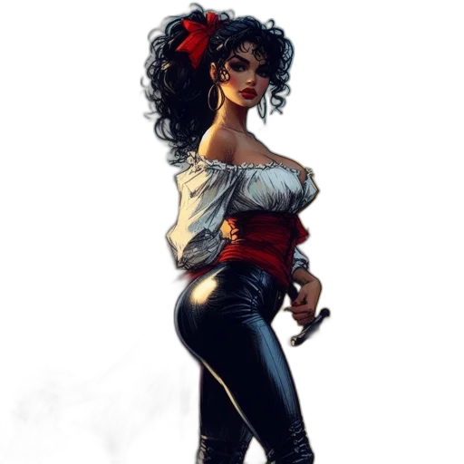 dress, fantasy art, concept art, comic book art transparent PNG cut-out