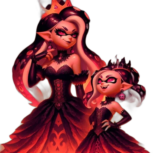 crown, dress, staff, concept art transparent PNG cut-out