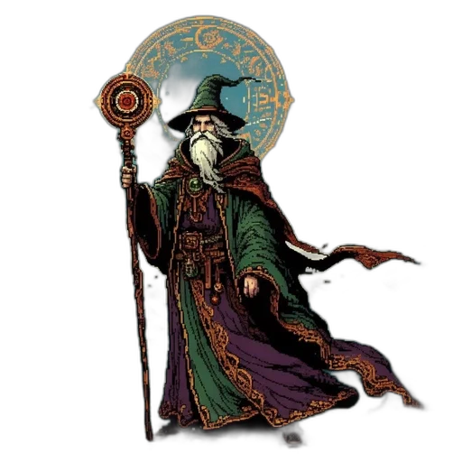 staff, fantasy art, concept art, pixel art transparent PNG cut-out