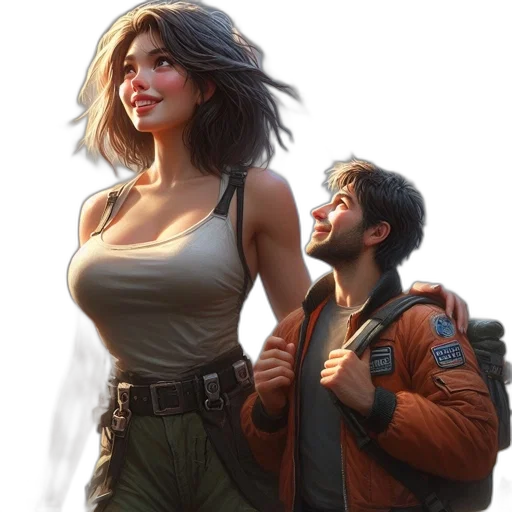 jacket, weapon, concept art, comic book art transparent PNG cut-out