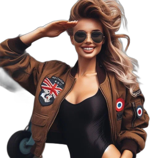 jacket, hair, photorealistic, comic book art transparent PNG cut-out