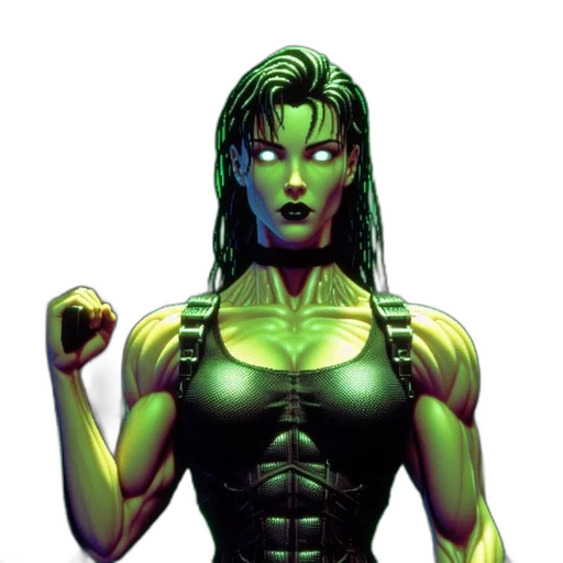 comic book art, pixel art, concept art, cyberpunk transparent PNG cut-out