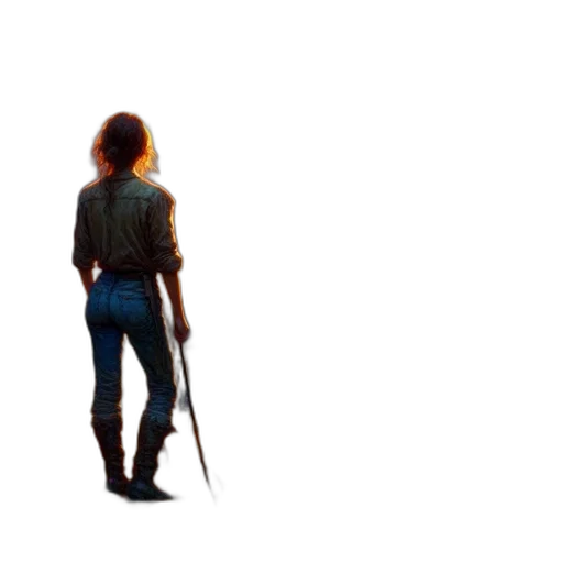 weapon, sword, staff, jacket transparent PNG cut-out