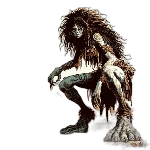 creature, animal, hair, concept art transparent PNG cut-out