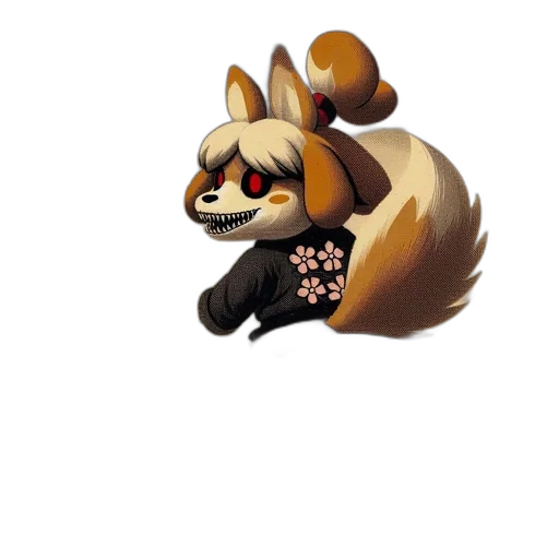 staff, animal, creature, flower transparent PNG cut-out