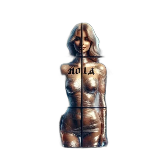 bottle, jewelry, dress, 3d render transparent PNG cut-out