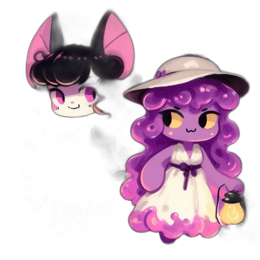 hat, concept art, watercolor, pixel art transparent PNG cut-out
