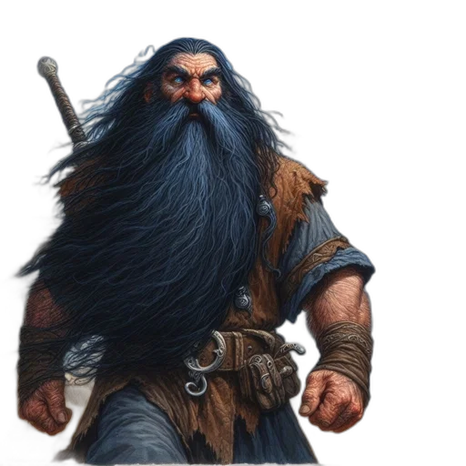hair, sword, staff, creature transparent PNG cut-out