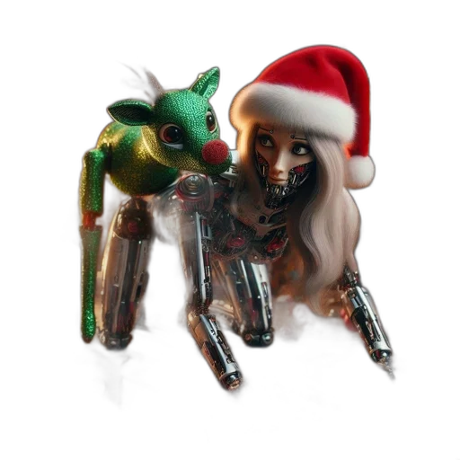 robot, creature, 3d render, concept art transparent PNG cut-out