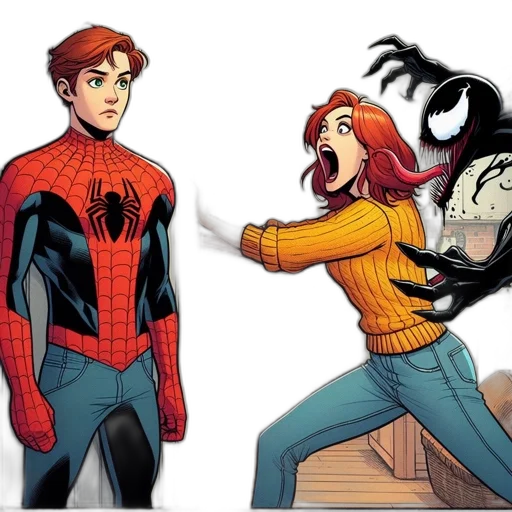 comic book art, concept art, cartoon, comic-styled transparent PNG cut-out
