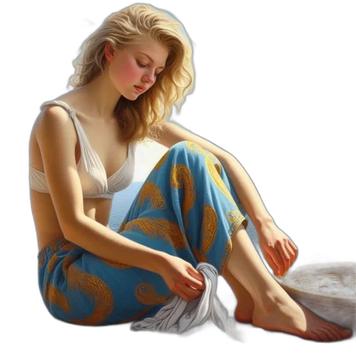 dress, oil painting, photorealistic, watercolor transparent PNG cut-out