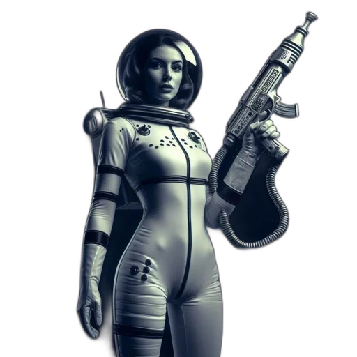 robot, weapon, concept art, cyberpunk transparent PNG cut-out