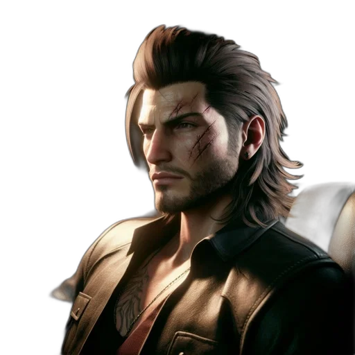 jacket, face, hair, concept art transparent PNG cut-out