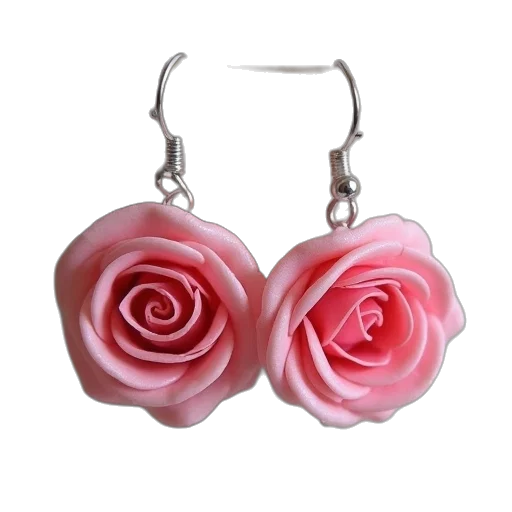 jewelry, pink, rose, earrings transparent PNG cut-out
