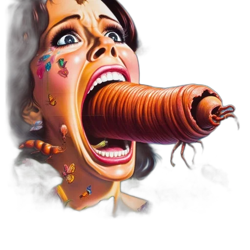 food, face, creature, photorealistic transparent PNG cut-out