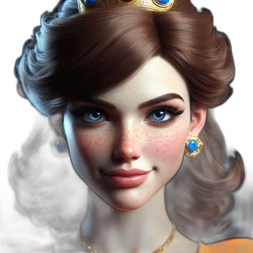 crown, face, jewelry, fantasy art transparent PNG cut-out