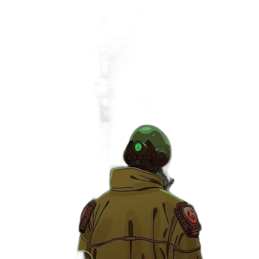 jacket, robot, mask, creature transparent PNG cut-out