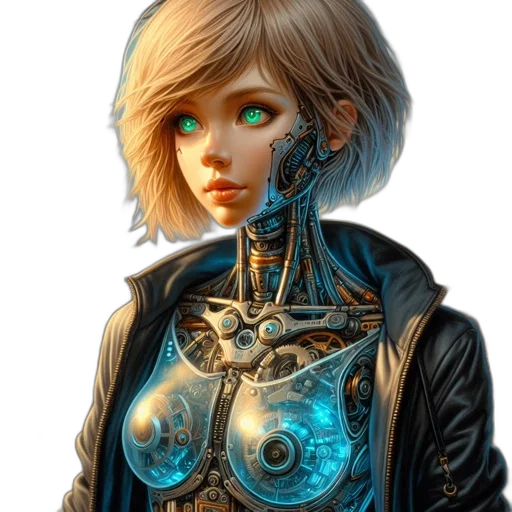 robot, jewelry, jacket, dress transparent PNG cut-out