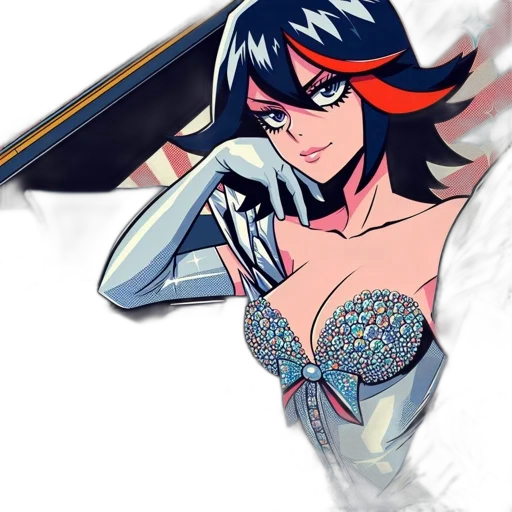 weapon, dress, sword, anime transparent PNG cut-out