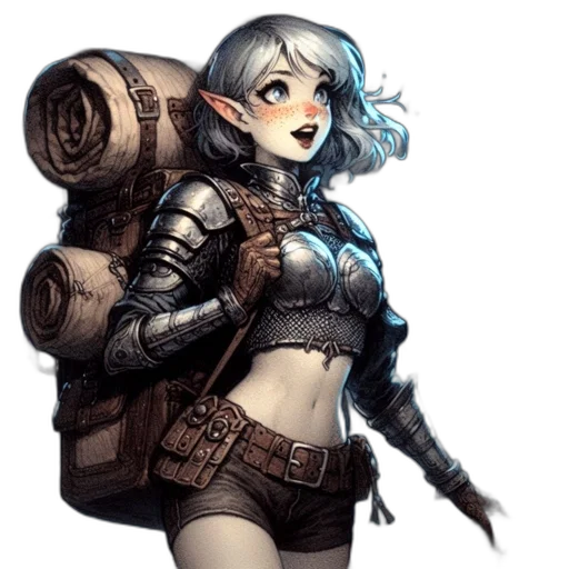 weapon, robot, staff, fantasy art transparent PNG cut-out