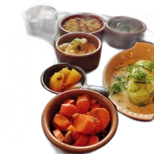 food, variety, dishes, including transparent PNG cut-out