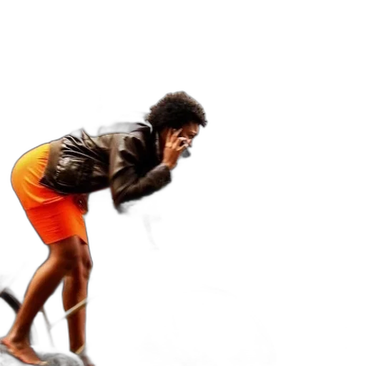 jacket, concept art, woman, orange transparent PNG cut-out