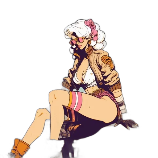 jacket, hat, staff, dress transparent PNG cut-out