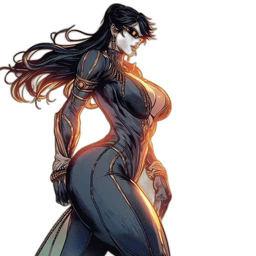 dress, comic book art, concept art, cyberpunk transparent PNG cut-out