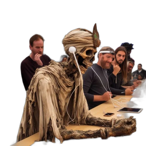 mask, staff, creature, face transparent PNG cut-out