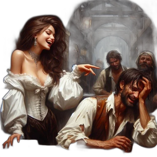 oil painting, fantasy art, concept art, photorealistic transparent PNG cut-out