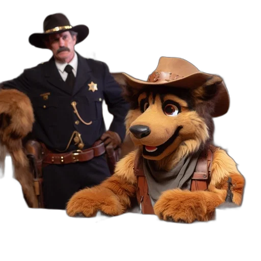 animal, hat, staff, jacket transparent PNG cut-out