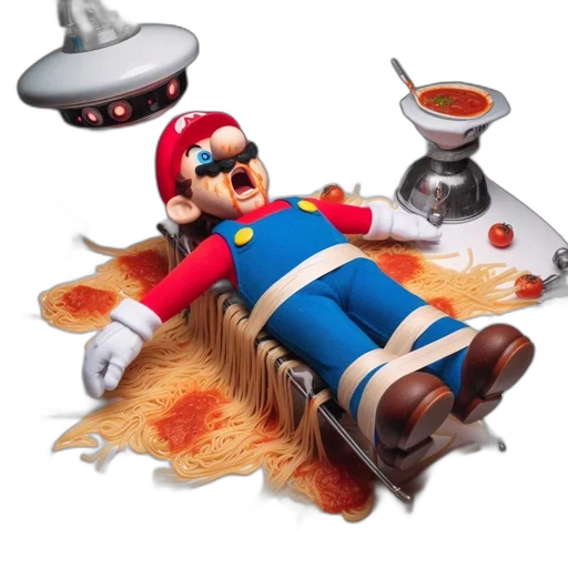 robot, food, staff, 3d render transparent PNG cut-out