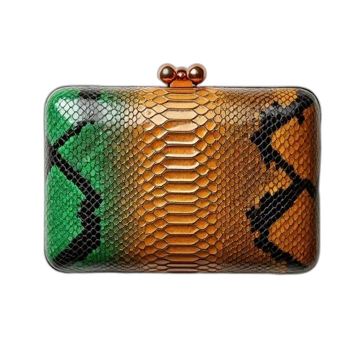 jewelry, snakeskin, clutch, tan transparent PNG cut-out