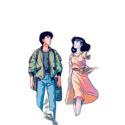 jacket, dress, vaporwave, concept art transparent PNG cut-out