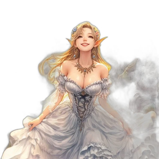 dress, dragon, crown, face transparent PNG cut-out