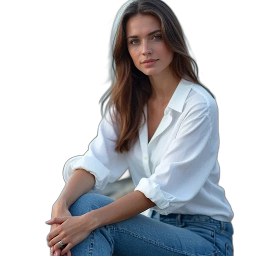 jewelry, jacket, face, staff transparent PNG cut-out