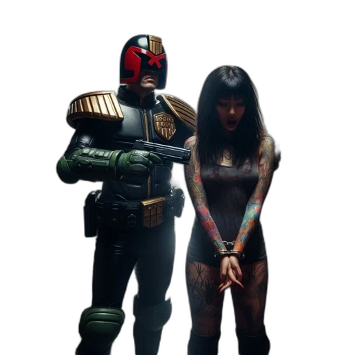 robot, concept art, cyberpunk, 3d render transparent PNG cut-out